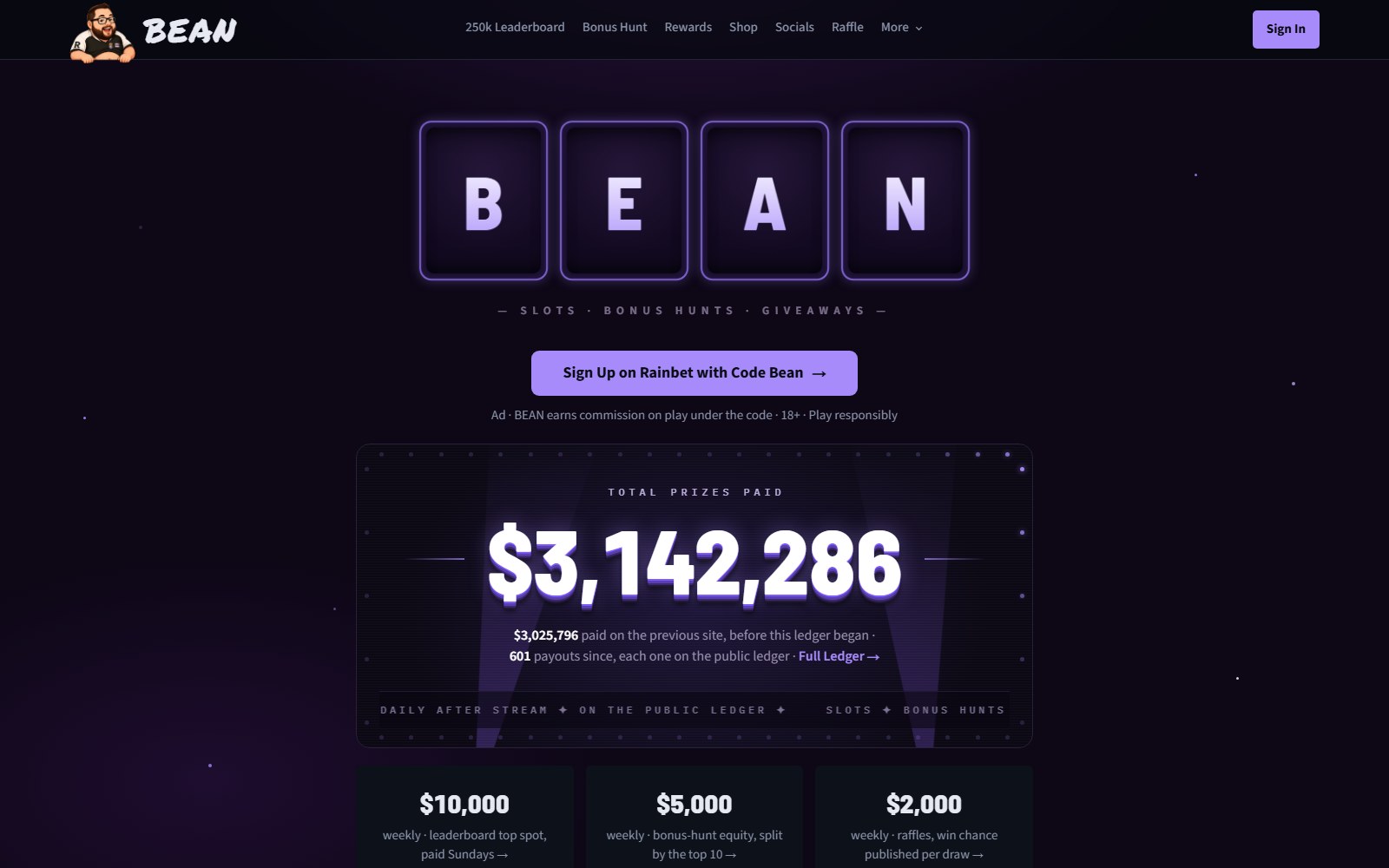 BeanTwitch - Live Rewards Hub & Stream Bots