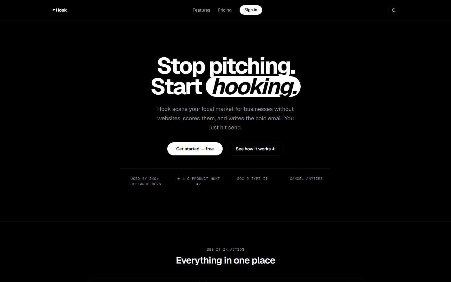 Hook - AI-Powered Lead Generation Tool screenshot 1